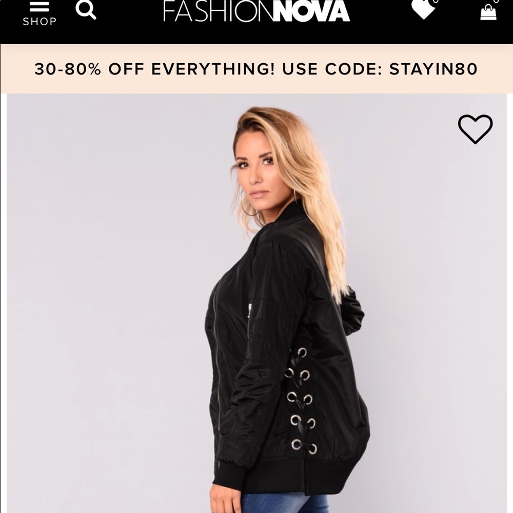 Fashion Nova, Ci Sono Black Oversized Bomber - Med